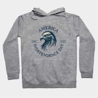 America's Independence Day. July 4. Illustration with eagle Hoodie